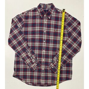 Ralph Lauren Mens XL Classic Fit Plaid Button Down Shirt‎ Red Blue Flesh Pony